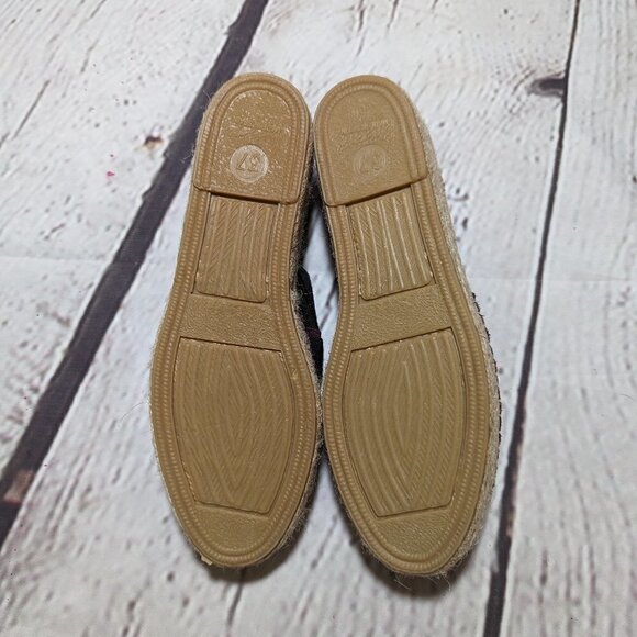 Free People SEVILLE Espadrilles Maroon Black Tan 37 NEW - Picture 8 of 11